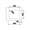 BLANCO 525887 Zlewozmywak Etagon 500-U InFino bez korka Silgranit czarny