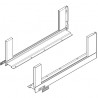 K-BLUM Legrabox C Free 600 mm/40 kg, Tip-on, stal nierdzewna, wewnętrzny, szkło