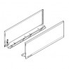 K-BLUM Legrabox C Pure 600 mm/70 kg, Tip-on, stal nierdzewna, wewnętrzny, szkło
