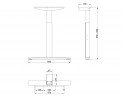 MILADESIGN stelaż regulowany środkowy Linear LN3602R biały
