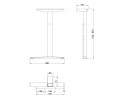 MILADESIGN stelaż regulowany skrajny Linear LN3403R biały