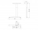 MILADESIGN stelaż regulowany skrajny Linear LN3401R biały