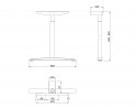 MILADESIGN stelaż regulowany środkowy Linear LN3102R biały