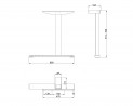 MILADESIGN stelaż skrajny Linear LN3401 biały