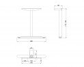 MILADESIGN stelaż środkowy Linear LN3102 biały