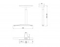 MILADESIGN stelaż regulowany skrajny Linear LN3101R czarny