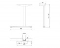 MILADESIGN stelaż skrajny Linear LN3601 czarny