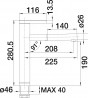 BLANCO 517591 bateria LINEE-S chrom