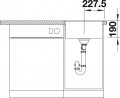 BLANCO 517169 zlewozmywak DALAGO 45-F biały z korkiem SILGRANIT PuraDur