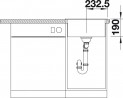 BLANCO 517165 zlewozmywak DALAGO 45 kawowy z korkiem SILGRANIT PuraDur