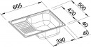 BLANCO 516524 zlewozmywak TIPO 45 S mini 3 1" stal nierdz. połysk bez korka