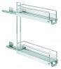 KES 233460 kosz dwupoziomowy wysuwany 150mm 90° 3D Arena Classic srebrny prawy