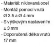 BLUM 173L6130 prowadnik krzyżakowy wkręt 11, 5mm