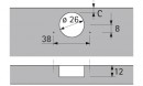 HETTICH 72959 Intermat 9924 nakładany mini 26mm