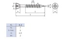 Cetris wkręt 4,2x35/25, ocynk żółty