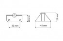 TULIP Adapter do uchwytów 04 chrom błyszczący