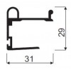 SEVROLL 00639 Tytan rączka 18 mm 2,7 m, srebrna