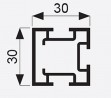 SEVROLL 03422 Linea Profil podstawowy 3 m, srebrny