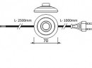 StrongLumio kabel 230V + wyłącznik nożny 3,5m 2,5A