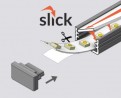 StrongLumio końcówki do listwy Slim 8 czarne (para)