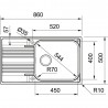 FRANKE Zlewozmywak SRX 611-86 LB 860 x 500