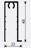 SEVROLL 04095 Gemini 4 maskownica dolna 3 m 4 mm, srebrna