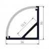 LP-profil Corner 16 alu anodowane  2000mm
