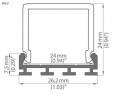 AL-klosz matowy G-K 3000mm