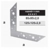 TK-kątownik montażowy 125x125x2,0mm