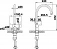 BLANCO 520840 bateria TRIMA chrom