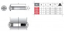 Mufa do elementów łączących M4x30mm, nikiel