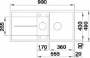 BLANCO 519113 zlewozmywak METRA 6 S-F antracyt z korkiem SILGRANIT PuraDur