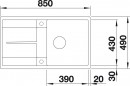 BLANCO 519104 zlewozmywak METRA 5 S-F kawowy z korkiem SILGRANIT PuraDur