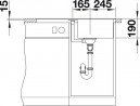 BLANCO 519088 zlewozmywak METRA 45 S-F kawowy z korkiem SILGRANIT PuraDur