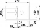 BLANCO 519088 zlewozmywak METRA 45 S-F kawowy z korkiem SILGRANIT PuraDur