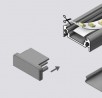 StrongLumio końcówki do listwy Surface 10 czarne (para)