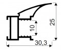SEVROLL 03578 Fala rączka 10mm 2,70m jasny brąz