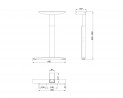 MILADESIGN stelaż regulowany skrajny Linear LN3603R biały