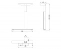 MILADESIGN stelaż regulowany skrajny Linear LN3601R biały