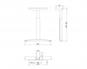 MILADESIGN stelaż regulowany środkowy Linear LN3402R biały