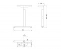 MILADESIGN stelaż regulowany skrajny Linear LN3303R biały