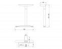 MILADESIGN stelaż regulowany skrajny Linear LN3103R biały