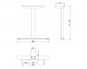 MILADESIGN stelaż środkowy Linear LN3602 biały