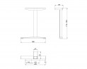 MILADESIGN stelaż skrajny Linear LN3403 biały