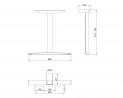 MILADESIGN stelaż środkowy Linear LN3402 biały