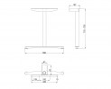 MILADESIGN stelaż środkowy Linear LN3302 biały