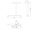 MILADESIGN stelaż skrajny Linear LN3301 biały