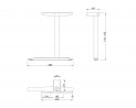 MILADESIGN stelaż skrajny Linear LN3101 biały