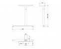MILADESIGN stelaż regulowany skrajny Linear LN3301R czarny