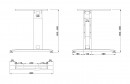 MILADESIGN stelaż regulowany skrajny G3 ST223R czarny